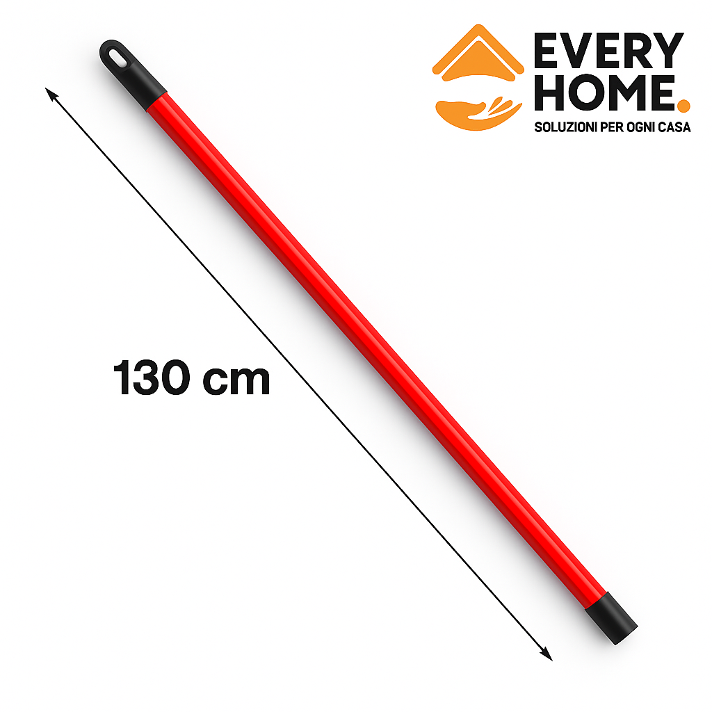 Immagine Manico fisso cm 130 * 21mm rosso