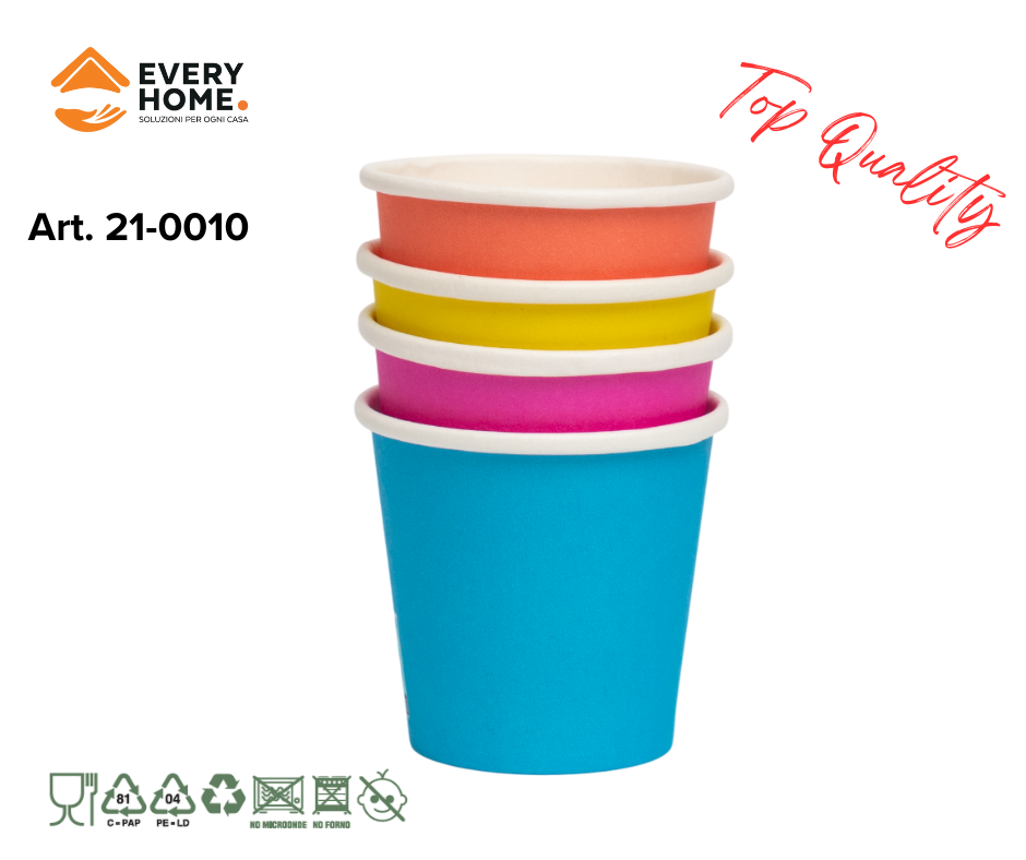 Immagine Bicchieri carta 75 ml multicolor conf. 50 pz