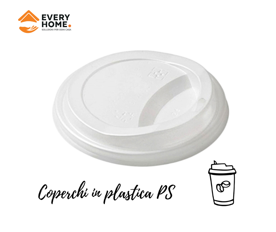 Immagine Coperchi ps per bicchieri 240 ml conf. 50 pz