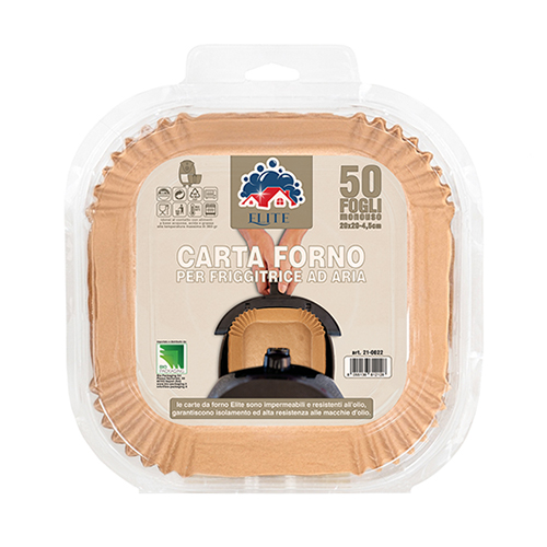 Immagine Carta forno friggitrice ad aria quadrata 20x20 cm