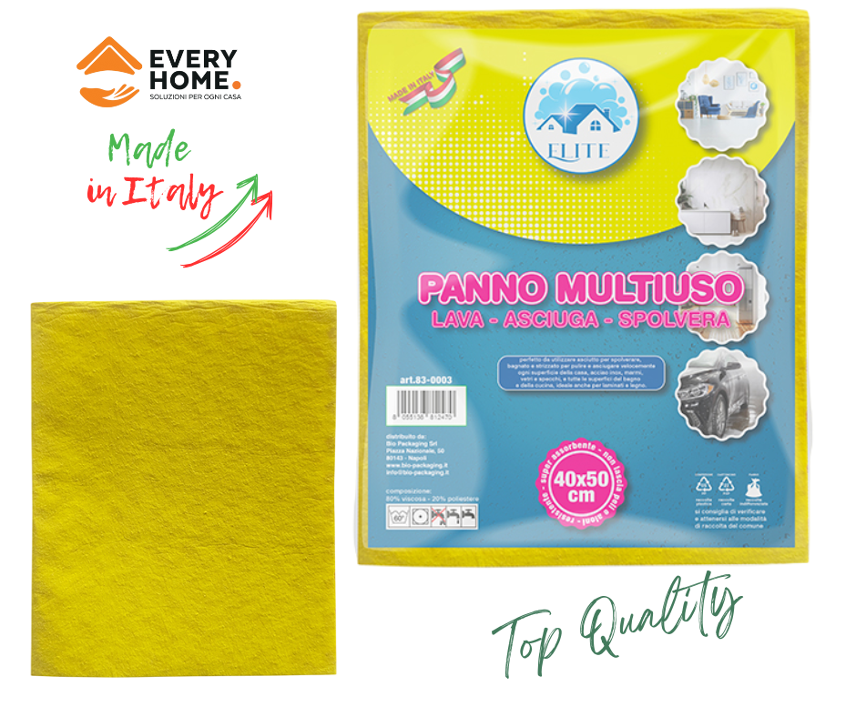 Immagine Panno multiuso 40x50 rosa-celeste-giallo gr 160 conf. 1 pz