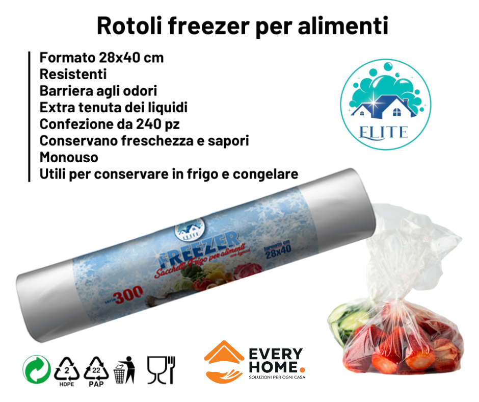 Immagine Sacchetti freezer serie 300 28x40 cm conf. 240 pz