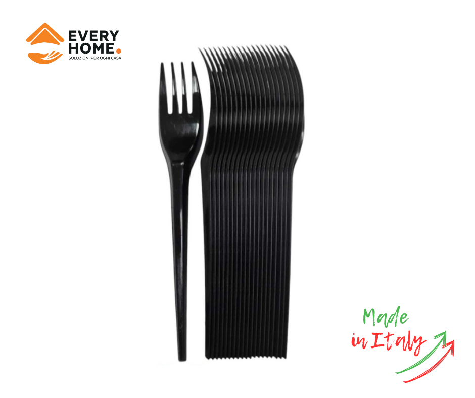 Immagine Forchette nere conf. 20 pz elite riutilizzabili