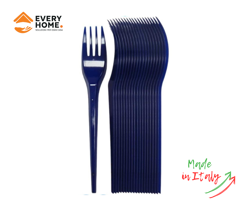 Immagine Forchette blu conf. 20 pz elite riutilizzabili