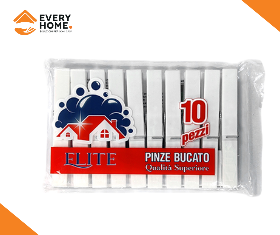 Immagine Pinze bucato elite bianche conf. 10 pz