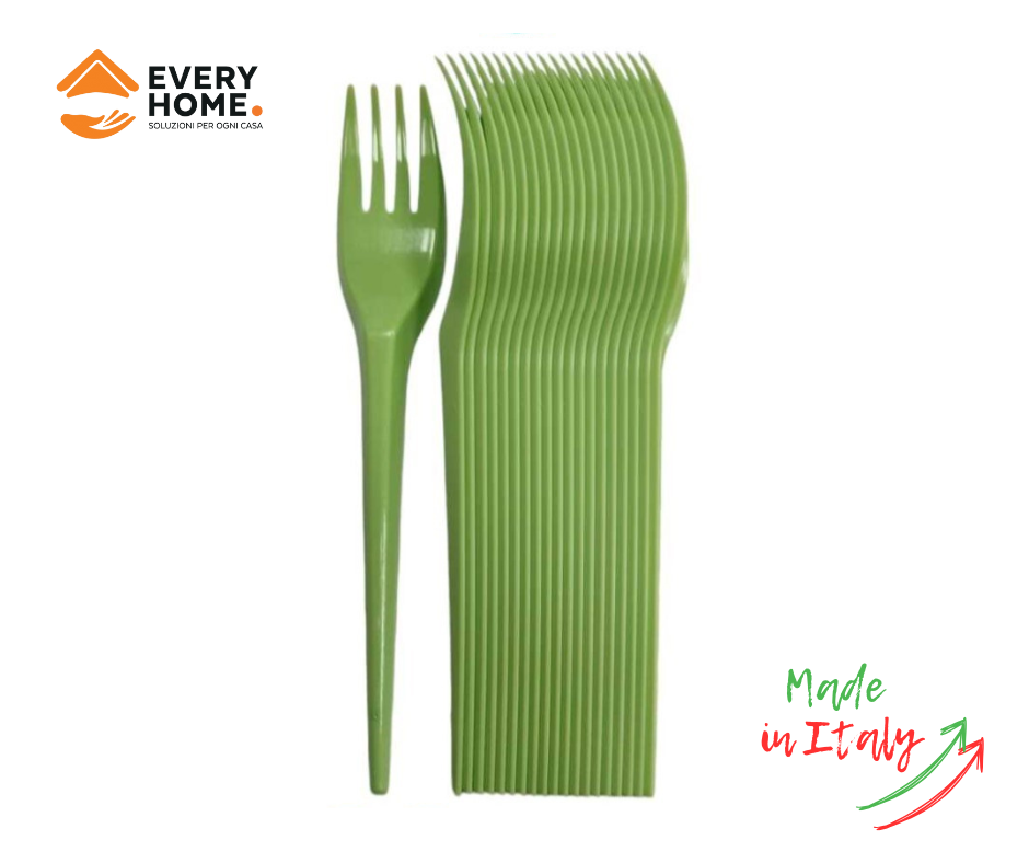 Immagine Forchette verde chiaro conf. 20 pz elite riutilizzabili