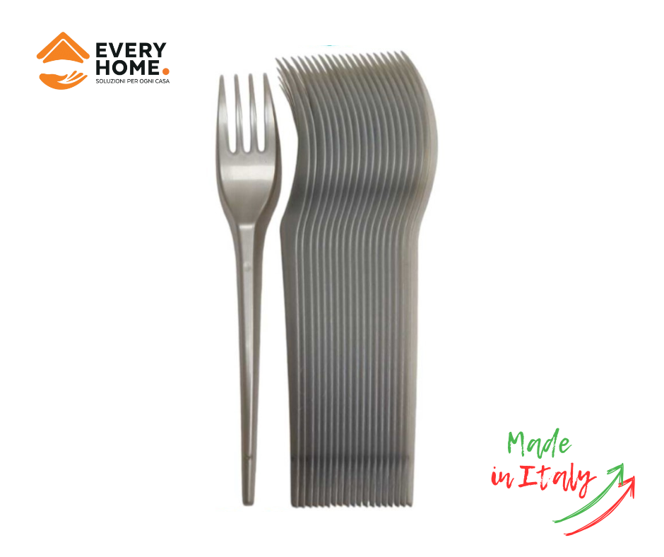 Immagine Forchette argento conf. 20 pz elite riutilizzabili