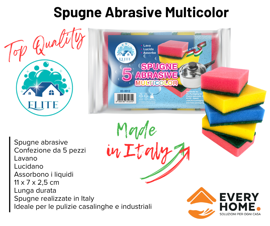 Immagine Spugne abrasive multicolor conf. 5 pz