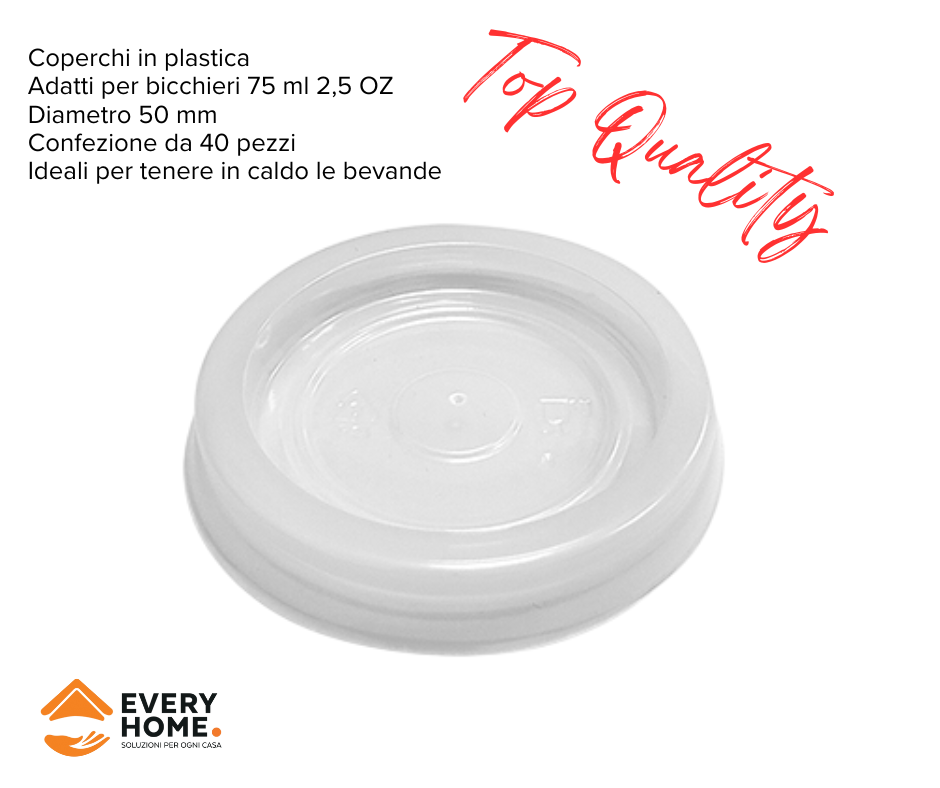 Immagine Coperchi ps x bic. 75 ml conf. 50 pz