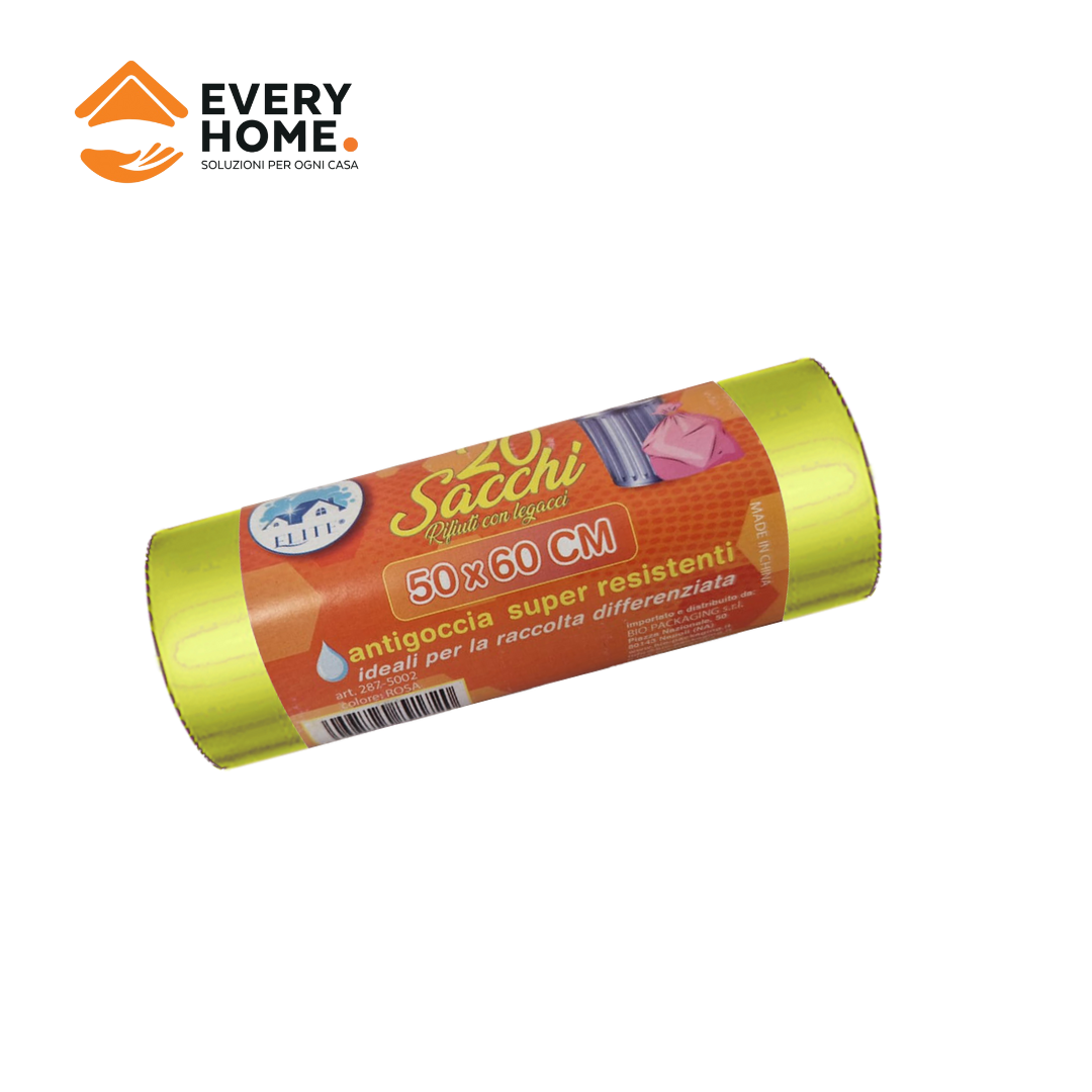 Immagine Sacchi rifiuti 50x60 cm giallo conf. 20pz