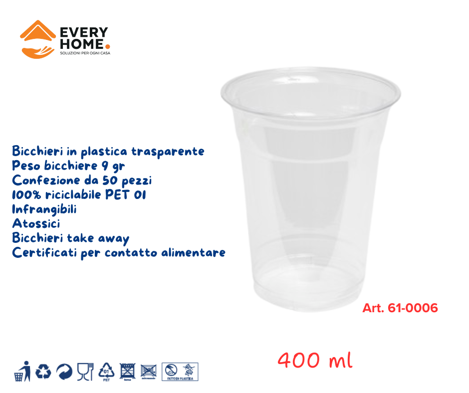 Immagine Bicchieri pet 400ml/12oz